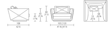EXTRÒ - Fabric armchair with armrests by Siwa Soft Style - view 3